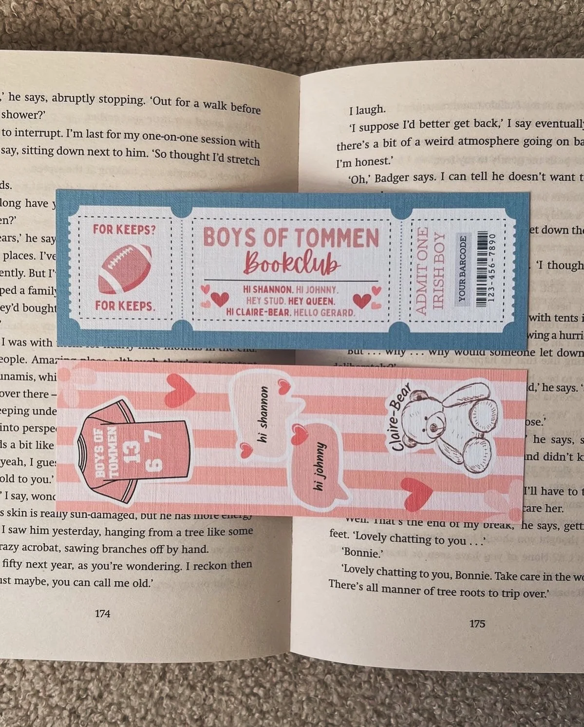 B.O.T Sports Romance Bookmarks
