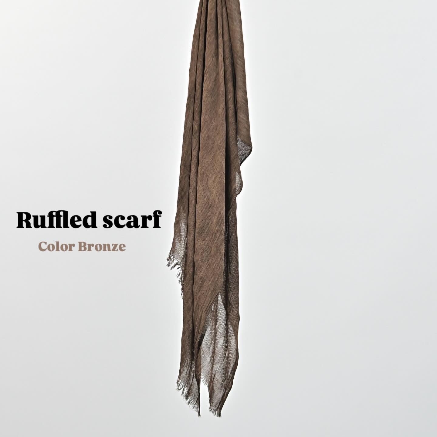 Ruffled scarf - Bronze