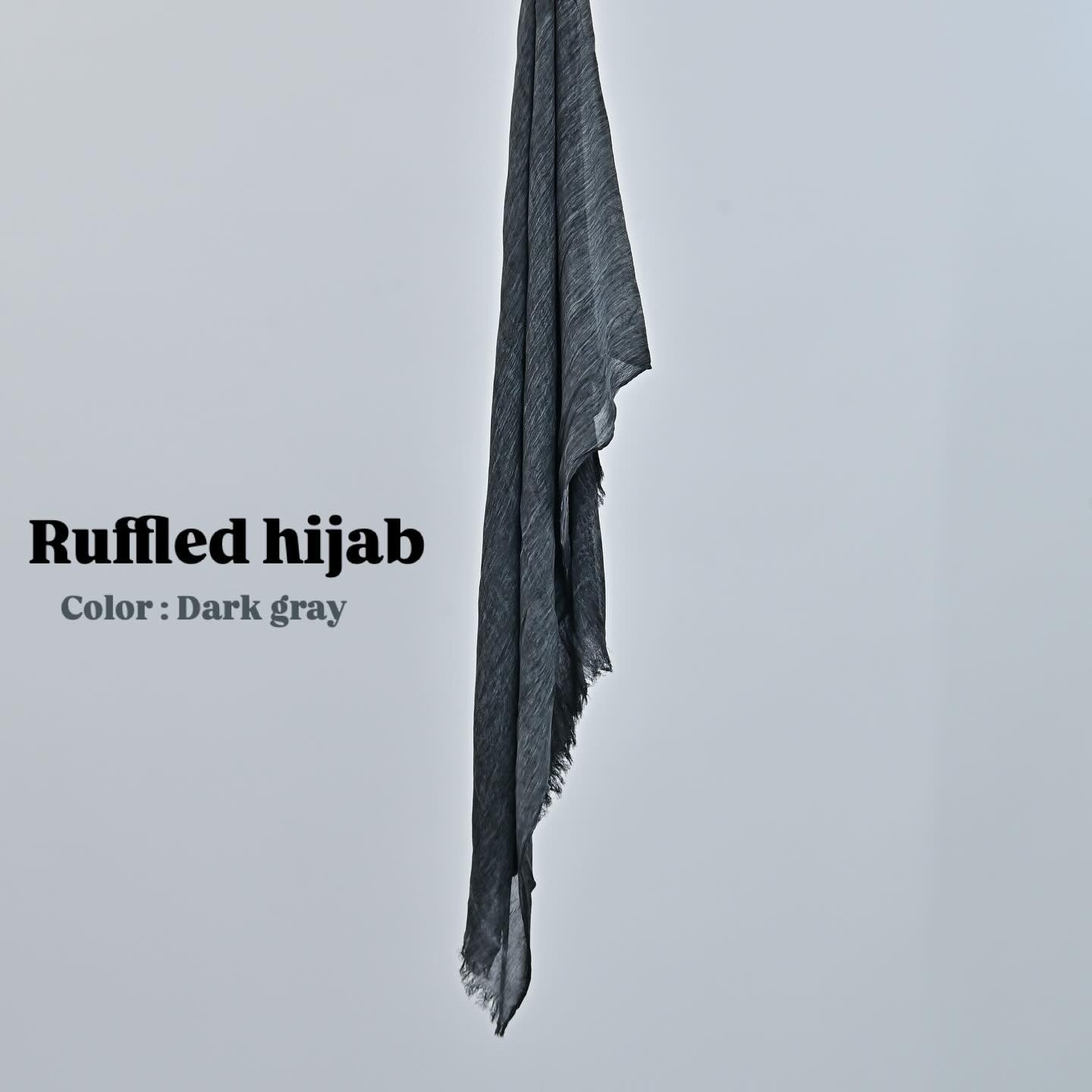 Ruffled scarf - Dark Gray 2
