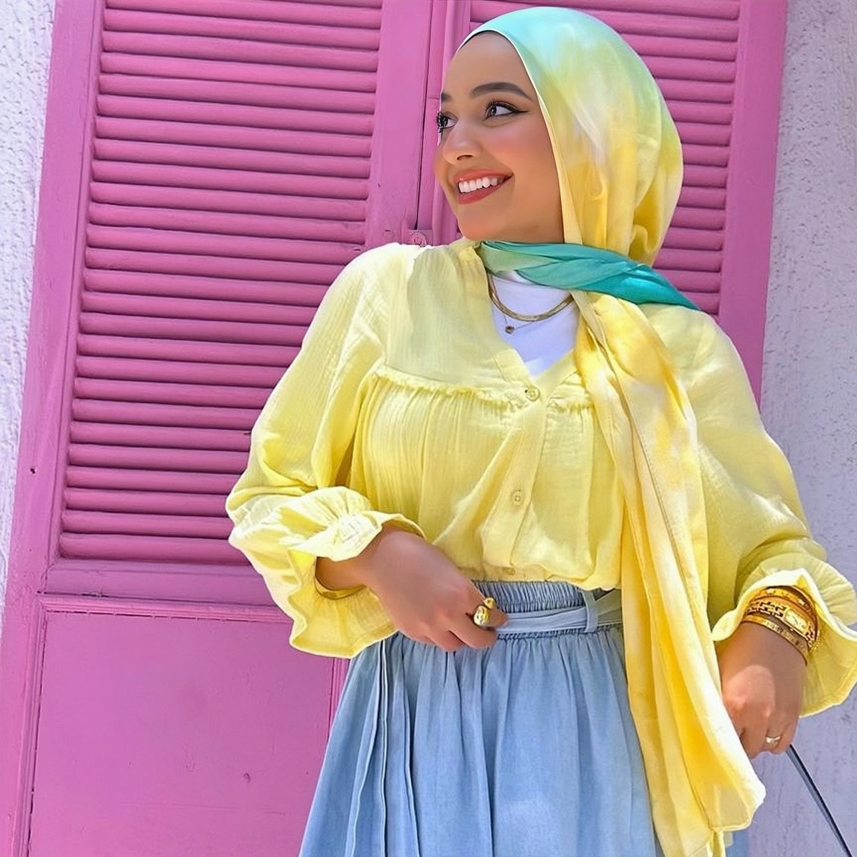 Degradee - Yellow & Turquoise — image 1