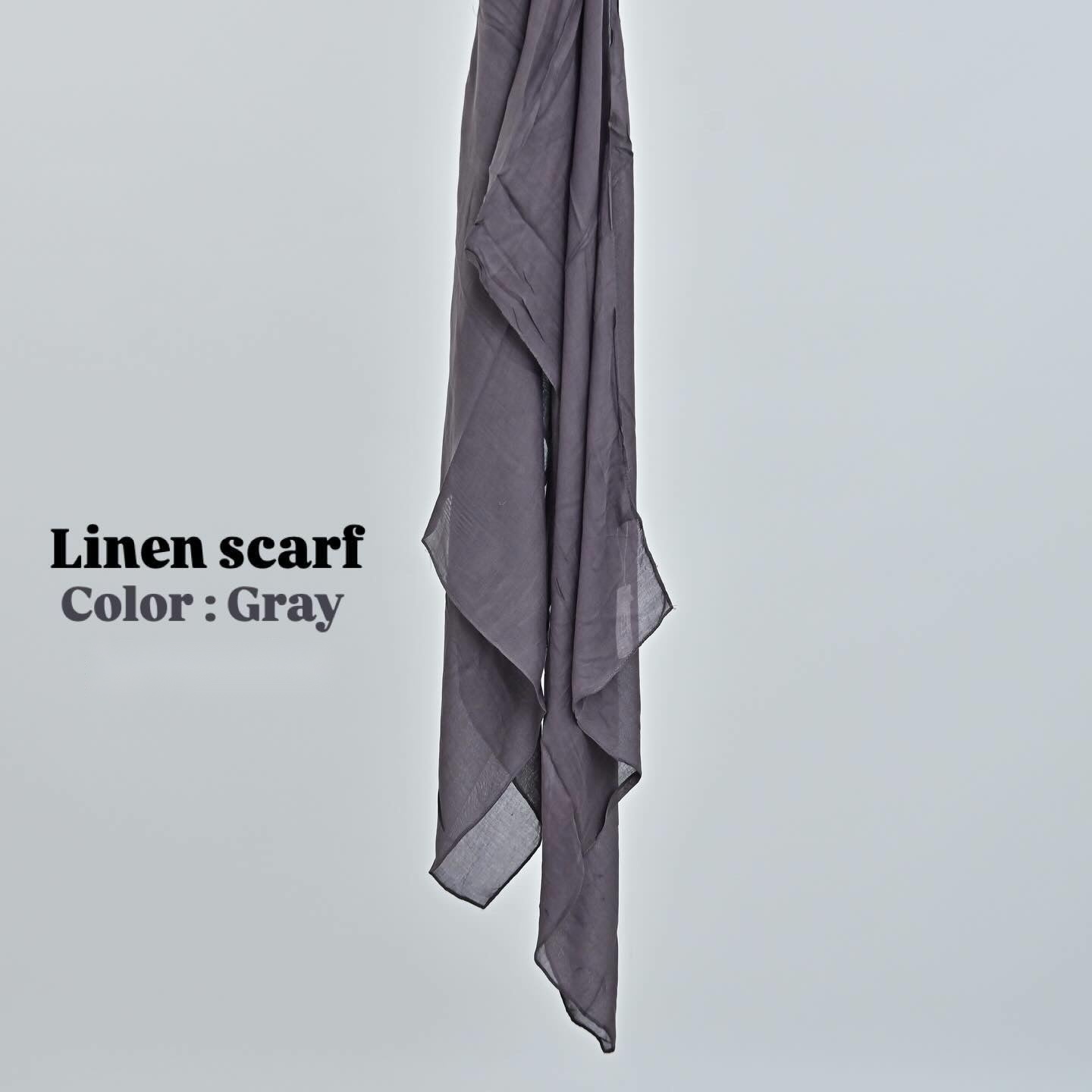Linen scarf - Gray