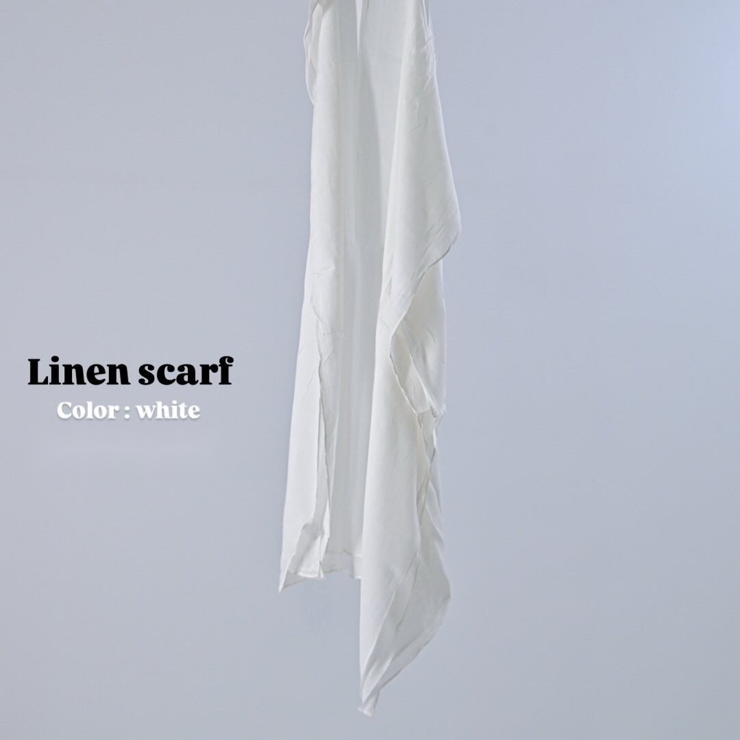 Linen scarf - White