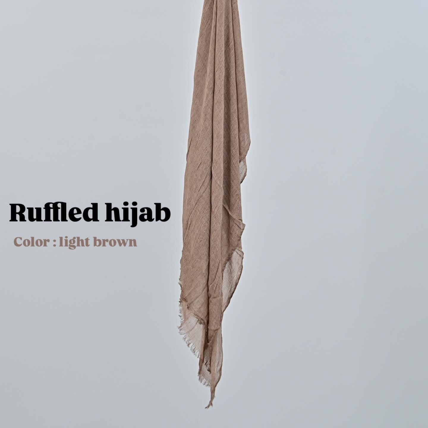 Ruffled scarf - Light Brown