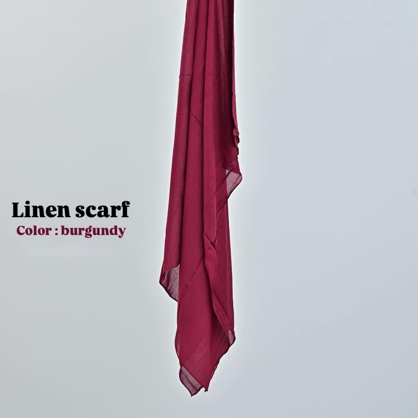 Linen scarf - Burgundy