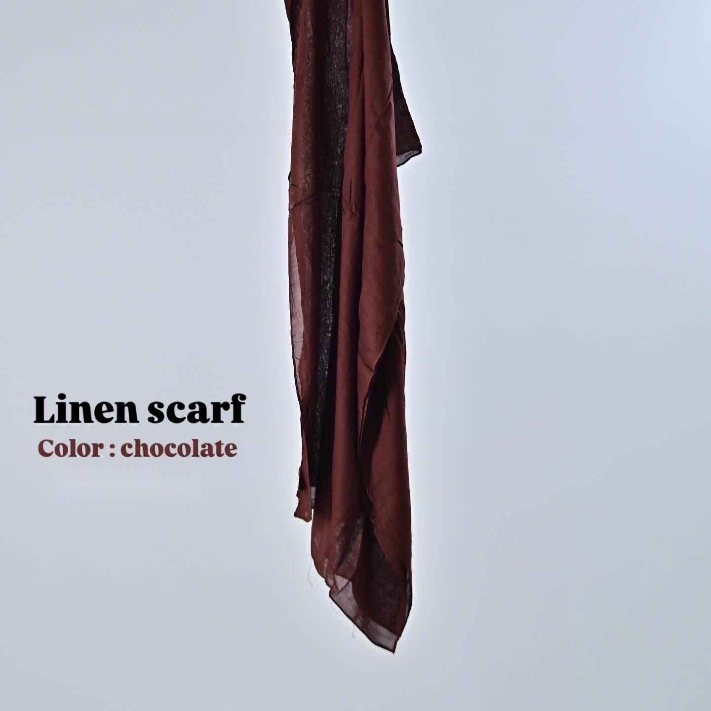 Linen scarf - Chocolate