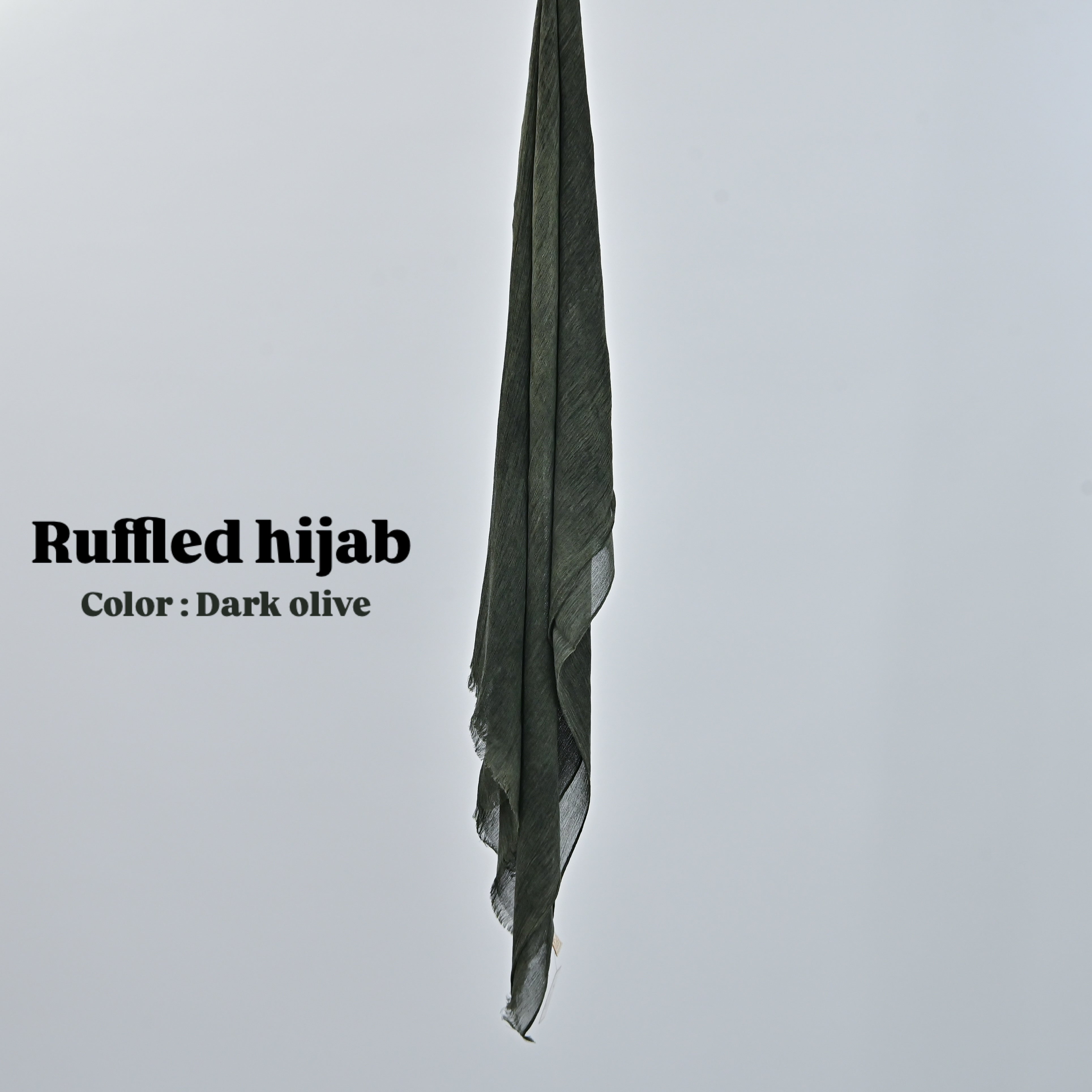 Ruffled scarf - Dark Olive