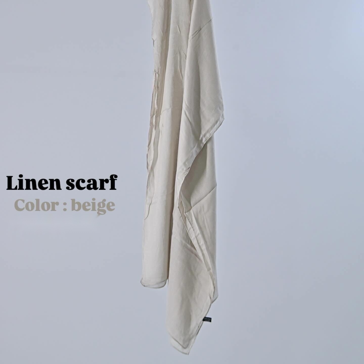 Linen scarf - Beige