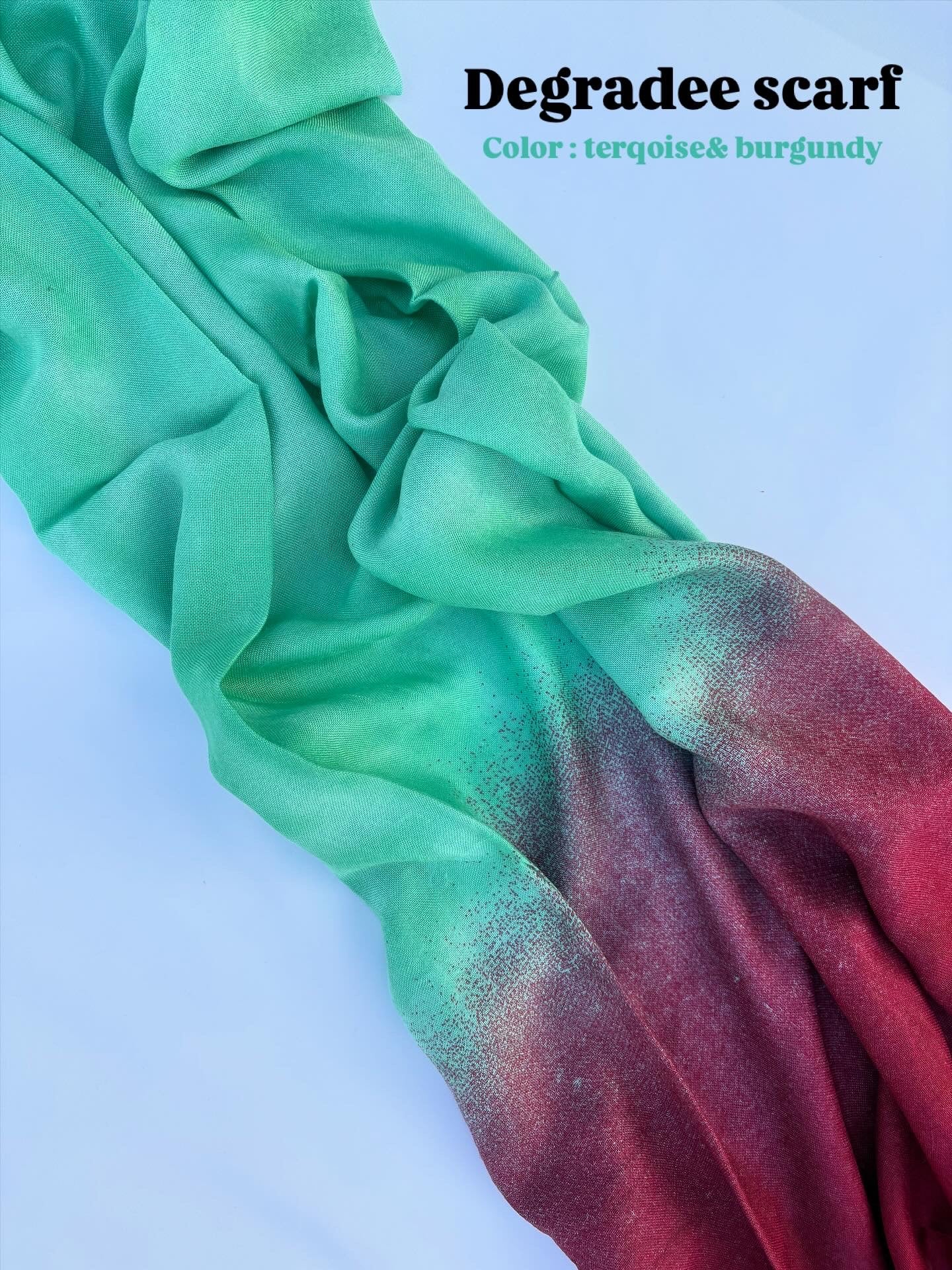Degradee - Turquoise & Burgundy